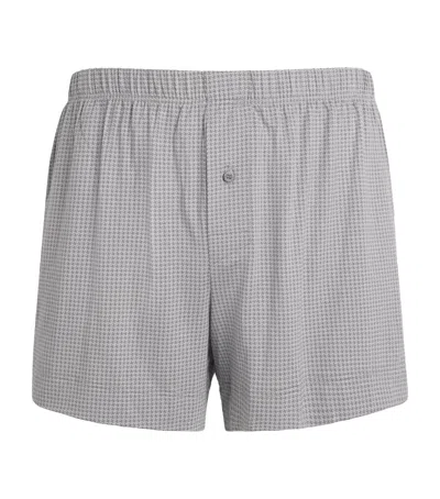Zimmerli Printed Pureness Boxer Shorts In Gray