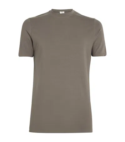 Zimmerli Pureness Crew Neck T-shirt In Brown