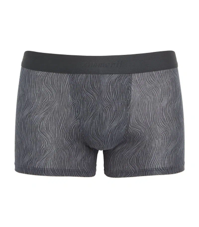 Zimmerli Pureness Patterned Boxer Briefs In Navy