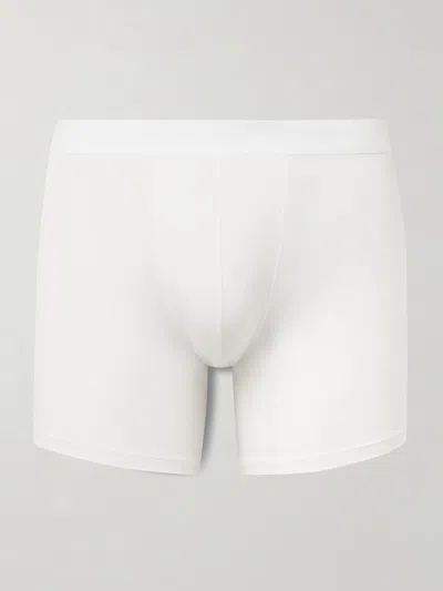 Zimmerli Pureness Stretch-micro Modal Boxer Briefs In White