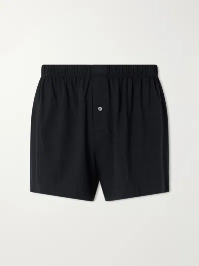 Zimmerli Pureness Stretch-micro Modal Boxer Shorts In Black