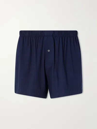 Zimmerli Pureness Stretch-micro Modal Boxer Shorts In Blue