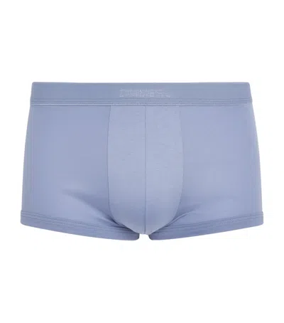 Zimmerli Sea Island Cotton Boxer Briefs In Blue