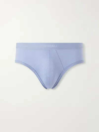 Zimmerli Sea Island Cotton Briefs In Blue