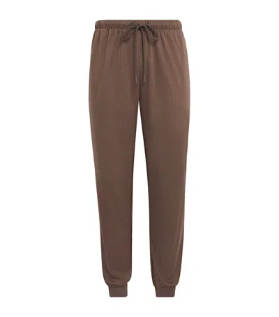 Zimmerli Sea Island Cotton Pyjama Bottoms In Brown