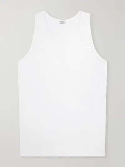 Zimmerli Sea Island Cotton-jersey Tank Top In White