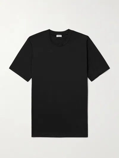 Zimmerli Sea Island Cotton-jersey T-shirt In Black