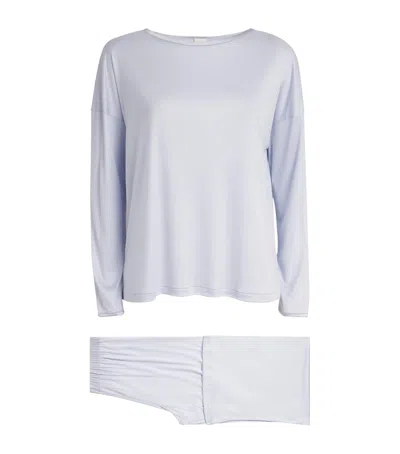 Zimmerli Silk Dreams Long Pyjamas In Blue