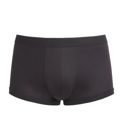 Zimmerli Stretch-cotton Boxer Briefs In Brown