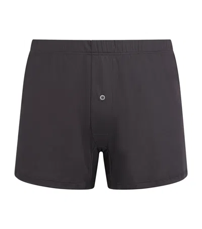 Zimmerli Stretch-cotton Boxer Shorts In Brown