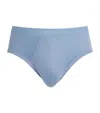 Zimmerli Stretch-cotton Briefs In Blue