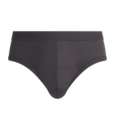 Zimmerli Stretch-cotton Briefs In Brown