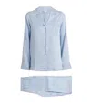 Zimmerli Stripe Pyjama Top In Blue