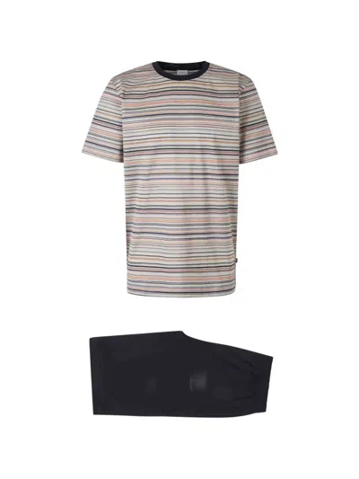 Zimmerli Striped Pyjama Set In Gray