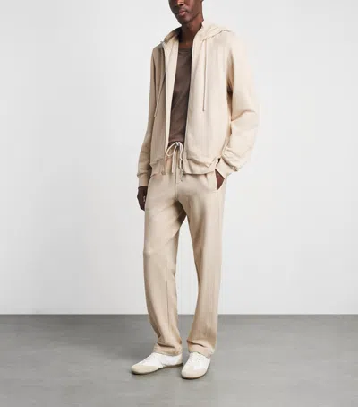 Zimmerli Winter Lounge Zip-up Hoodie In Beige