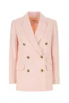 Zimmermann Pastel Pink Linen Crush Blazer In Pink
