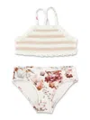 Zimmermann Awaken Crochet Floral Bikini In Multi
