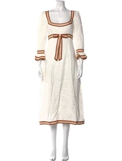 Pre-owned Zimmermann 2020 Long Dress In Neutral