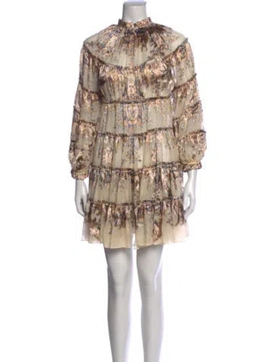 Pre-owned Zimmermann 2020 Mini Dress In Neutrals