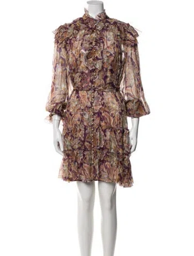 Pre-owned Zimmermann 2020 Silk Dress Set In Multi