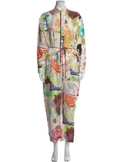 Pre-owned Zimmermann 2021 Linen Jumpsuit In White