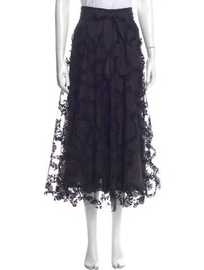 Pre-owned Zimmermann 2021 Midi Length Skirt In Black