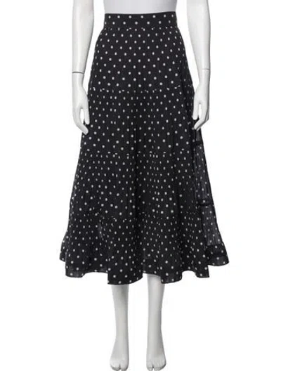 Pre-owned Zimmermann 2021 Midi Length Skirt In Black
