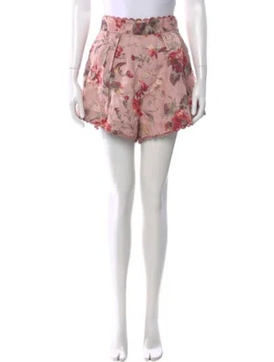 Pre-owned Zimmermann 2021 Mini Shorts In Pink