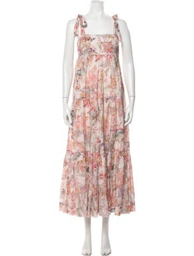 Pre-owned Zimmermann 2022 Long Dress In Neutral