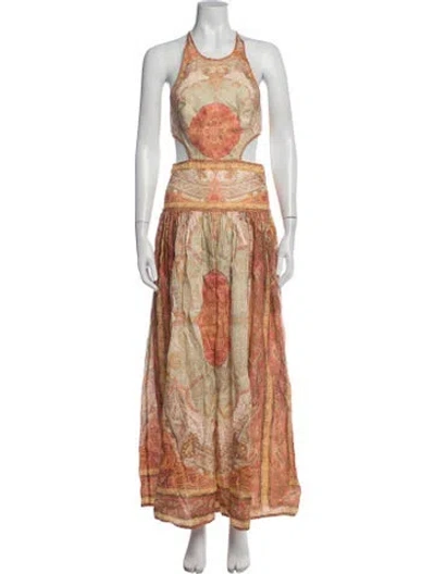 Pre-owned Zimmermann 2022 Long Dress In Yellow