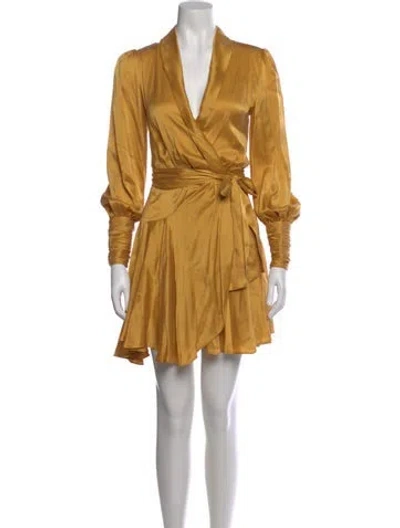 Pre-owned Zimmermann 2022 Mini Dress In Gold