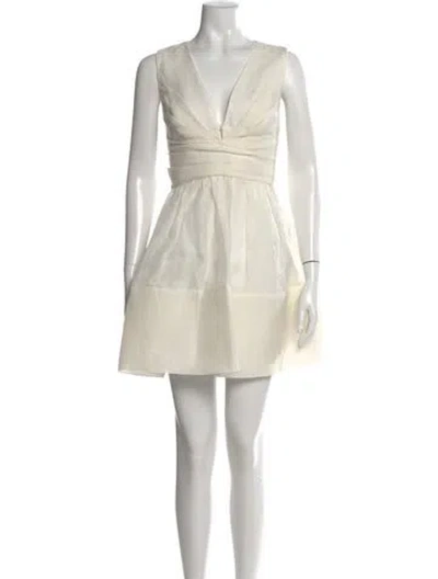 Pre-owned Zimmermann 2022 Mini Dress In Neutral