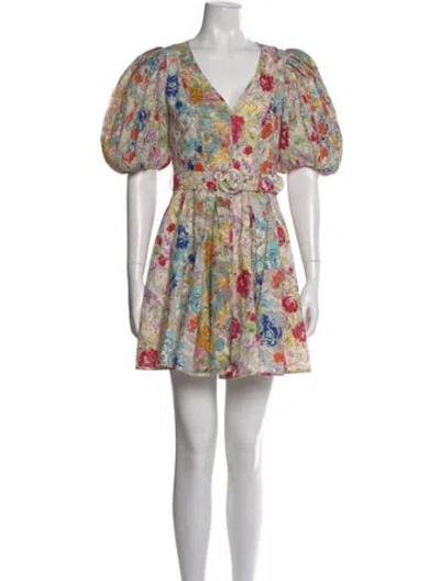 Pre-owned Zimmermann 2022 Mini Dress In Neutral