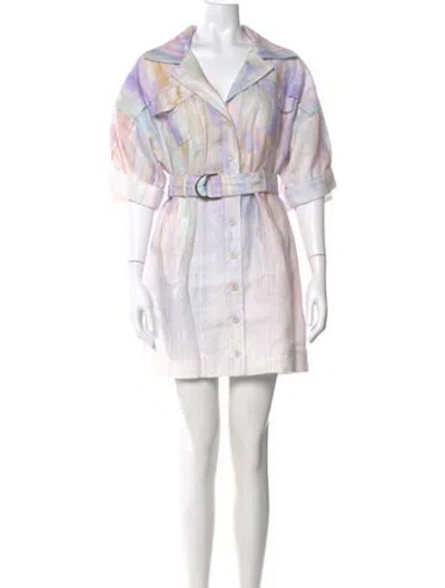 Pre-owned Zimmermann 2022 Mini Dress In Purple