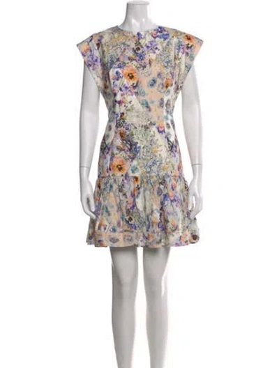 Pre-owned Zimmermann 2022 Mini Dress In Purple