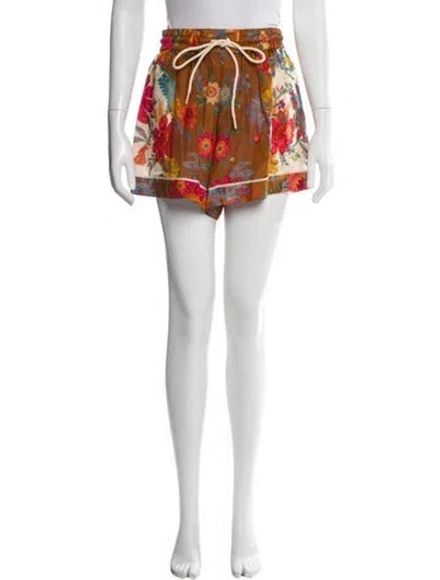 Pre-owned Zimmermann 2022 Mini Shorts In Neutral