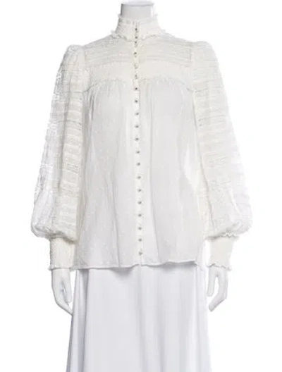 Pre-owned Zimmermann 2022 Printed Blouse In White