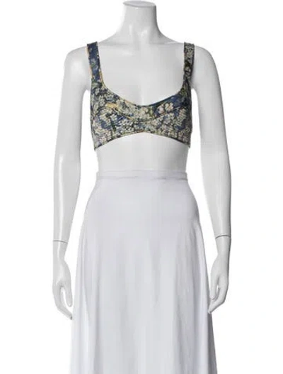 Pre-owned Zimmermann 2022 Silk Sports Bra In White