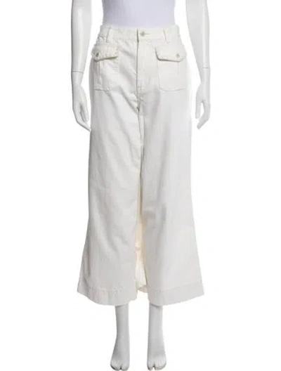 Pre-owned Zimmermann 2022 Wide Leg Pants In White