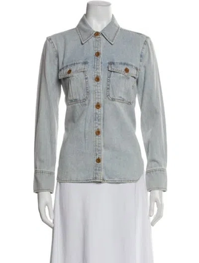 Pre-owned Zimmermann 2023 Denim Jacket In Blue