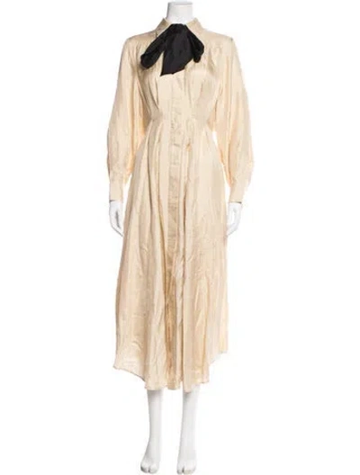 Pre-owned Zimmermann 2023 Long Dress In Gold