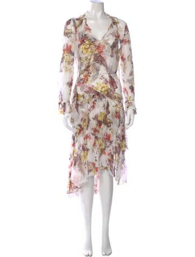 Pre-owned Zimmermann 2023 Midi Length Dress In White