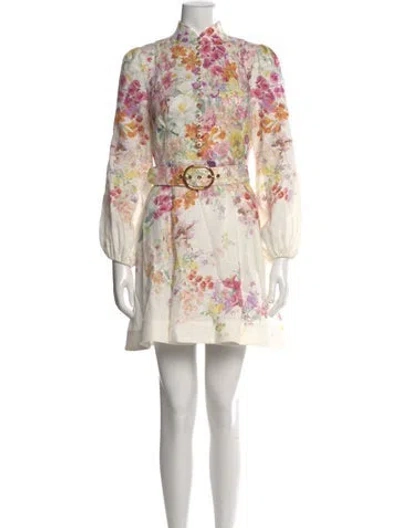 Pre-owned Zimmermann 2023 Mini Dress In Neutral