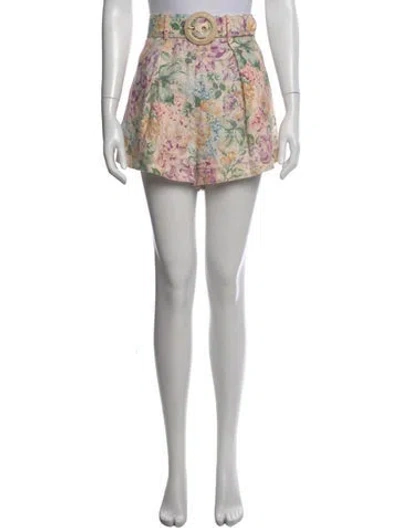 Pre-owned Zimmermann 2023 Mini Shorts In White