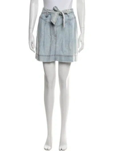 Pre-owned Zimmermann 2023 Mini Skirt In Blue