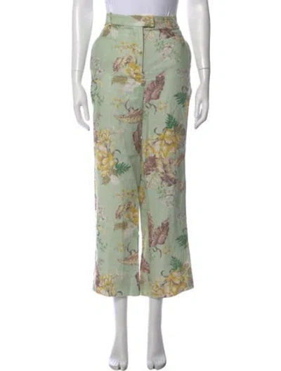 Pre-owned Zimmermann 2023 Wide Leg Pants In Green