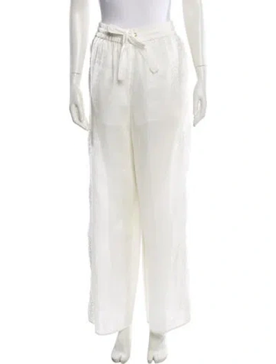 Pre-owned Zimmermann 2023 Wide Leg Pants In White