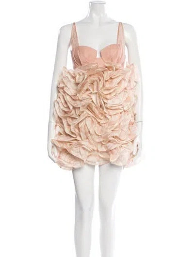 Pre-owned Zimmermann 2024 Mini Dress W/ Tags In Neutral