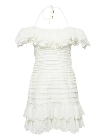 Pre-owned Zimmermann 2024 Super Eight Dress In White