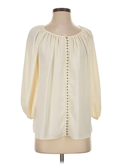 Pre-owned Zimmermann 3/4 Sleeve Blouse In Ivory